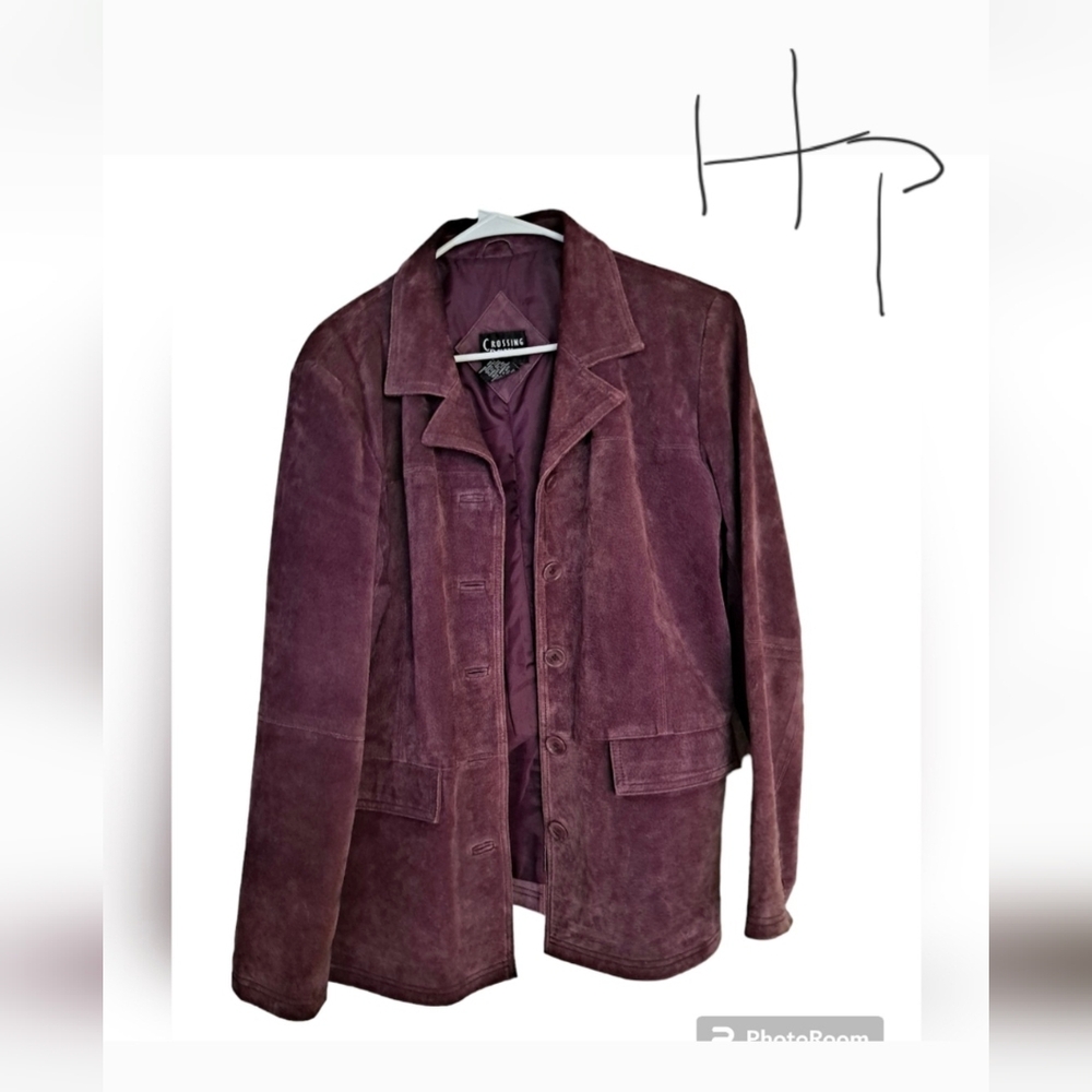 Crossing Pointe Plum/Purple suede jacket